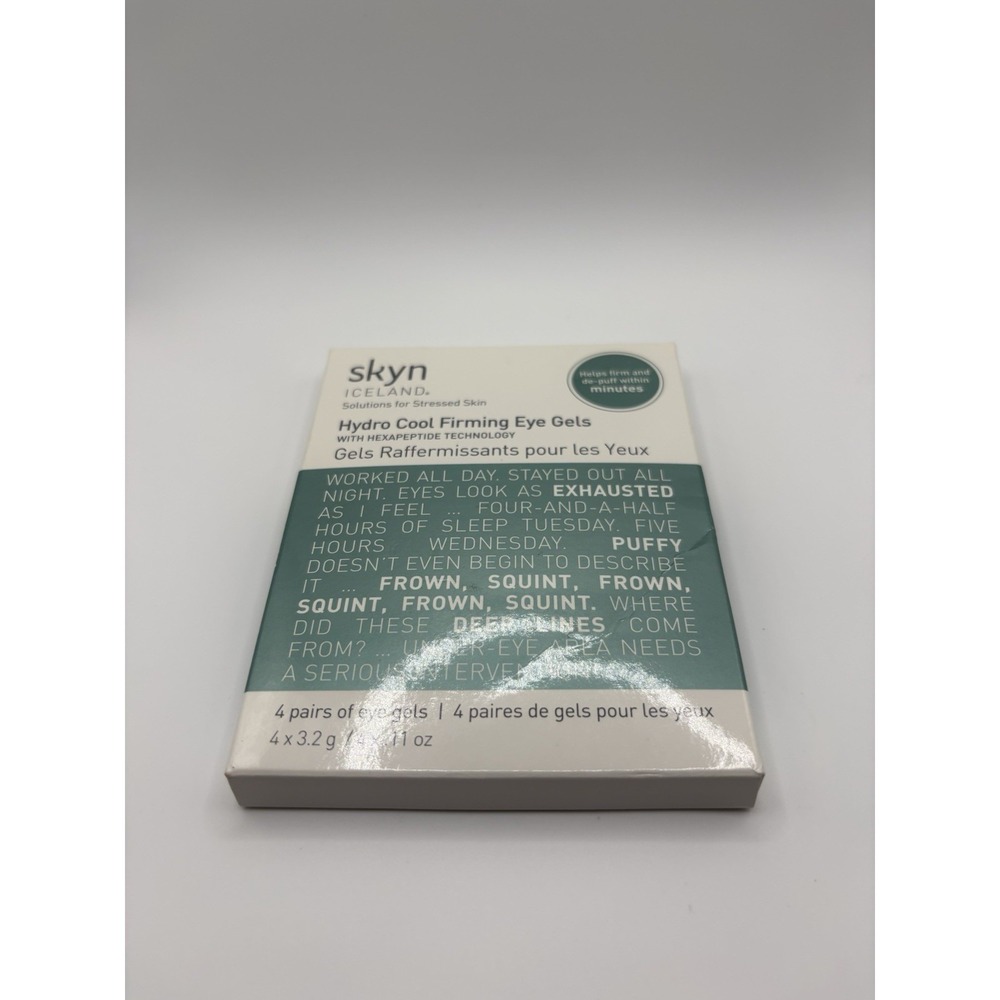 skyn ICELAND Hydro Cool Firming Eye Gels 4 Pairs New in Box Sealed